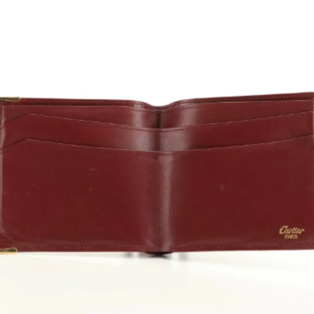 Cartier Les Must de Cartier Bifold Wallet in Burgundy Leather